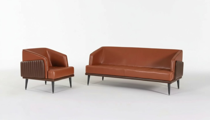 Conjunto de oficina de lujo de tres plazas, conjunto de muebles de tela de la sala de estar de la oficina.