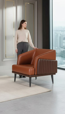 Sillón de lujo estilo moderno para la oficina, tapizado en tela, diseño de muebles nuevos.