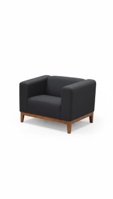 Oficina en casa Negro Silla lujo Asiento Acolchado Tela Textil Mueble 92x77x65