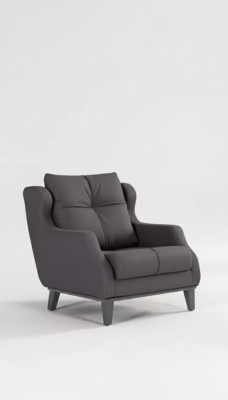 Oficina en casa Sillón Estilo Moderno Gris Sillón tapizado Asiento de diseñador Mueble
