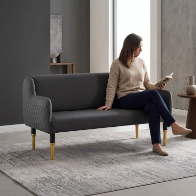 Sofá de sala de estar de 2 plazas, lujoso sofá, mueble de diseño, nuevo.