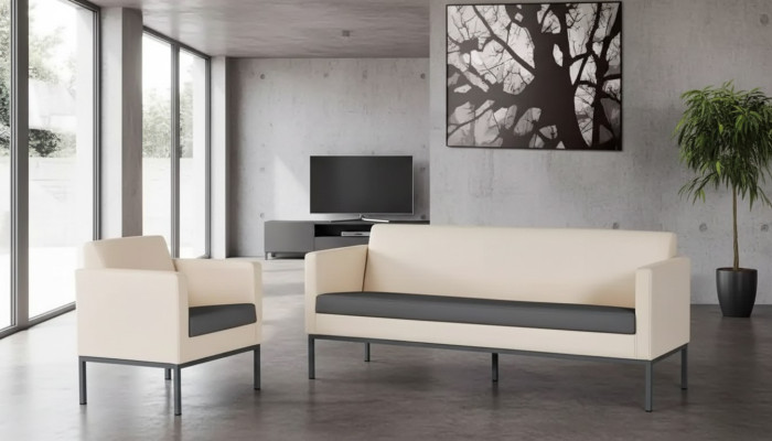 Conjunto de muebles de oficina, conjunto de sala de estar de oficina, juego de sofá de 2 piezas moderno.
