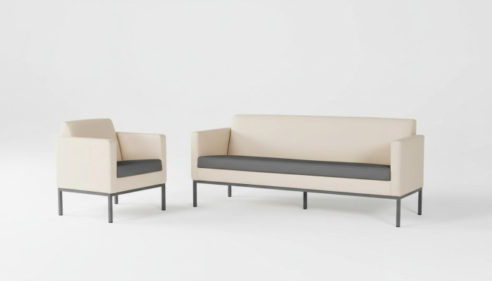 Conjunto de muebles de oficina, conjunto de sala de estar de oficina, juego de sofá de 2 piezas moderno.