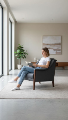 Silla de oficina gris de diseño moderno tapizada para el trabajo de la habitación.