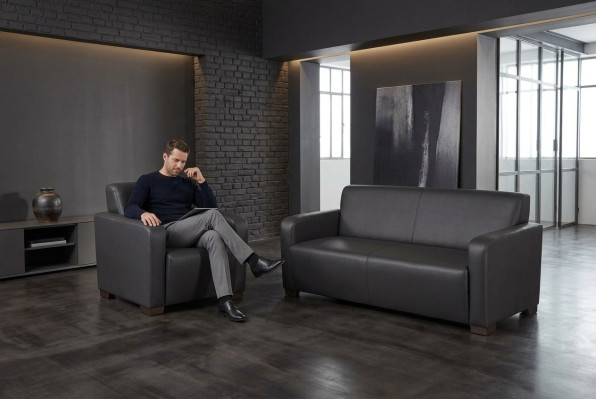 Silla negra Muebles de oficina Diseñador moderno Asiento de tela Estudio