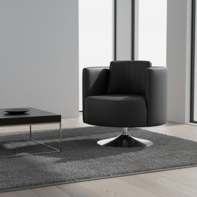 Muebles de oficina Sillón de lujo Negro Sillón Tapizado Textil Diseño moderno Silla con respaldo