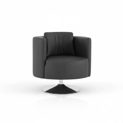 Muebles de oficina Sillón de lujo Negro Sillón Tapizado Textil Diseño moderno Silla con respaldo
