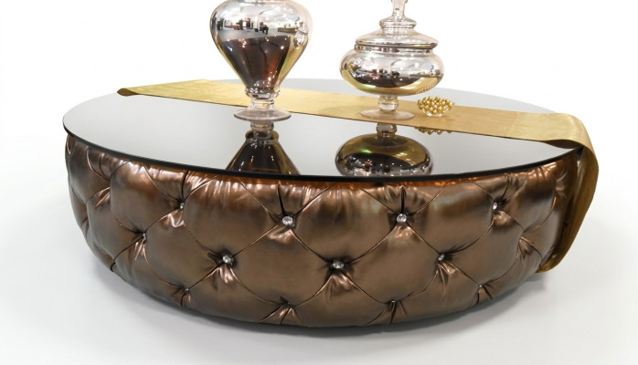 Mesa de centro Chesterfield salón de lujo Mesa de café de madera moderna