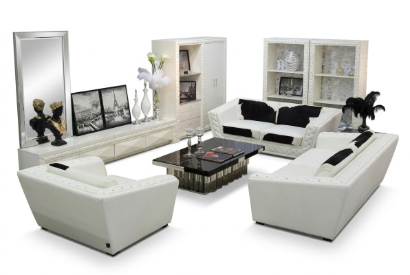 Sofá Chesterfield de 3 plazas + 2 plazas + 1 plaza, sofá sillón de cuero con piel de pony.