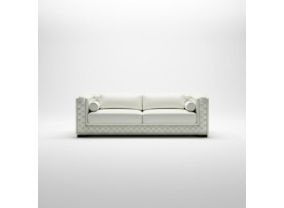 Sofá de cuero Chesterfield de 3 plazas Sofás Sofás Chesterfield de cuero