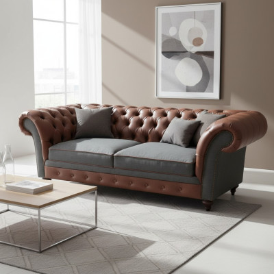 Sofá de 3 plazas diseño Chesterfield sillones tres plazas sofás