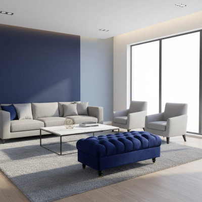 Lujo Taburete Banco de diseño Chesterfield Taburete de relax moderno Taburete de pie de asiento