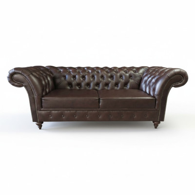 Sofá Chesterfield de 3 plazas, sillón de lujo, 230 cm.