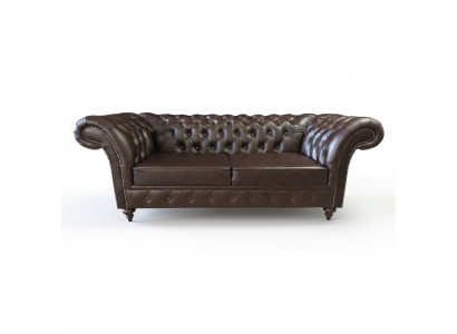 Sofá Chesterfield de 3 plazas, sillón de lujo, 230 cm.