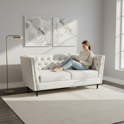 Lujo Sofá 3 plazas Diseño Chesterfield Sofás de lujo 230 cm Muebles Sofás