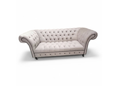 Sofá Chesterfield de tres plazas Sofás tapizados en tela Sofás modernos