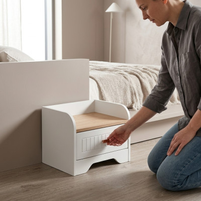 Mesa auxiliar moderna para mesita de noche blanca, diseño de mesita de noche, tocador de noche, muebles nuevos