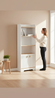 Mueble de estantes, librería, armarios, muebles multiusos marrón 180x60x30