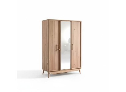Armario de ropa marrón de madera, diseño de muebles de dormitorio, armarios elegantes.