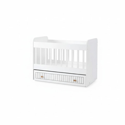 Cama de bebé cuna cama conjunto de cama cajón blanco en estilo para la habitación de niños