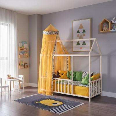Cama baja, cama con dosel, dormitorio, camas con dosel, habitación infantil.