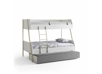 Cama juvenil blanca Cama infantil Diseño Cama moderna Muebles de habitación infantil