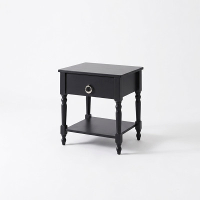 Mesita de noche moderna gris muebles de madera en el diseño del dormitorio consolas nocturnas.