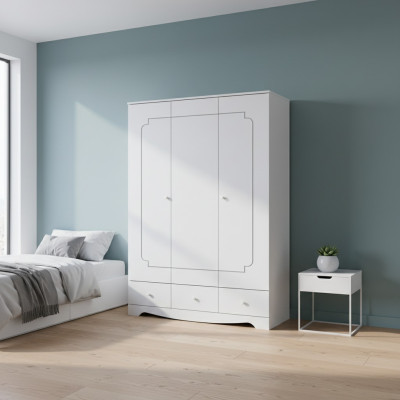 Armario Ropa Mueble Dormitorio Armarios Madera Blanco Loft Decoración.