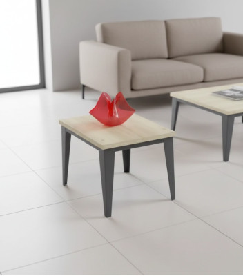 Mesa de centro marrón de lujo de diseñador Muebles de madera de oficina modernos