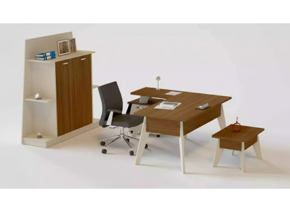 Mesa de esquina, escritorio, archivador, mesa de centro, armario, muebles, oficina, 3 piezas.