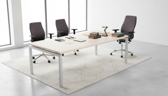Mesa de conferencias blanca muebles de oficina de lujo mesas de reuniones muebles de madera