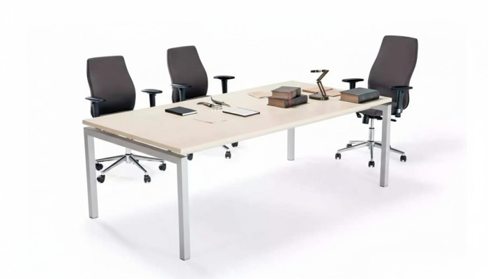 Mesa de conferencias blanca muebles de oficina de lujo mesas de reuniones muebles de madera