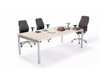 Mesa de conferencias blanca muebles de oficina de lujo mesas de reuniones muebles de madera