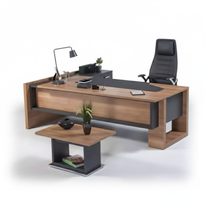 Escritorio de esquina de oficina, muebles de escritorio de madera, escritorio, mobiliario, mesa de madera, escritorio ejecutivo.