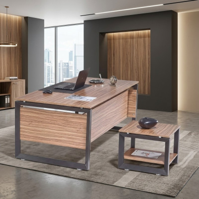 Mesa de centro cuadrada marrón de lujo de madera para el diseño de muebles de sala de estar.