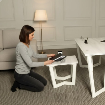 Mesa de centro blanca moderna de madera Muebles de madera estilo exclusivo de sala de estar.