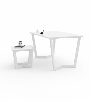 Mesa de centro blanca moderna de madera Muebles de madera estilo exclusivo de sala de estar.
