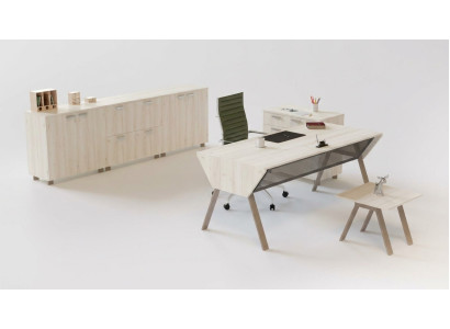 Juego de oficina de lujo en un elegante estilo moderno hecho de madera de alta calidad