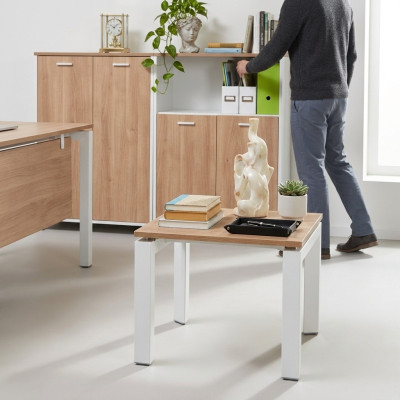 Mesa de centro marrón exclusiva, mueble de diseño para sala de estar, mesa de oficina.