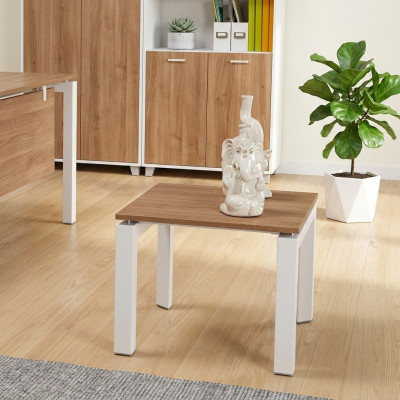 Mesa de centro marrón exclusiva, mueble de diseño para sala de estar, mesa de oficina.