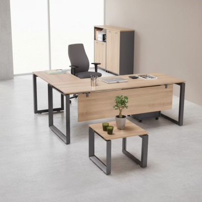 Muebles de oficina exclusivos Escritorio de esquina Cómoda Mesa de centro 2 archivadores