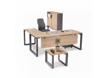 Muebles de oficina exclusivos Escritorio de esquina Cómoda Mesa de centro 2 archivadores