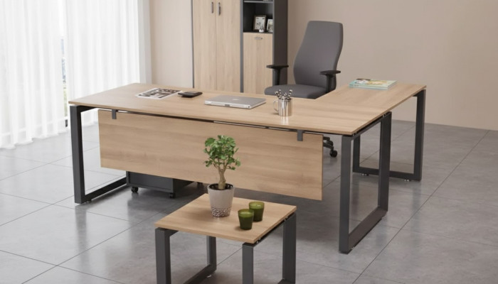 Escritorio de esquina exclusivo muebles de oficina marrón nueva mesa de esquina estudio