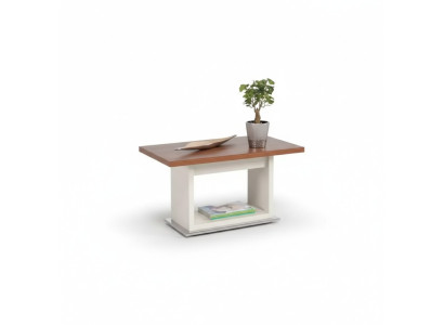 Mesa de centro marrón de madera con estante marrón Muebles exclusivos para la sala de estar.