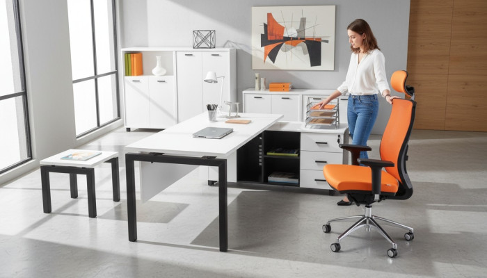 Mobiliario de oficina Conjunto de escritorio Archivador Mesa de centro Set de 4 piezas