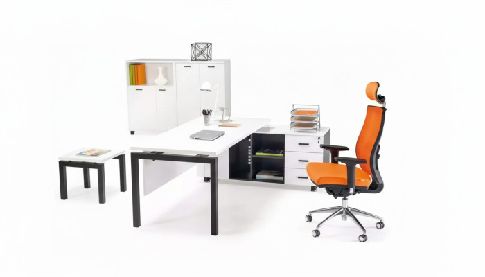 Mobiliario de oficina Conjunto de escritorio Archivador Mesa de centro Set de 4 piezas