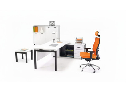 Mobiliario de oficina Conjunto de escritorio Archivador Mesa de centro Set de 4 piezas