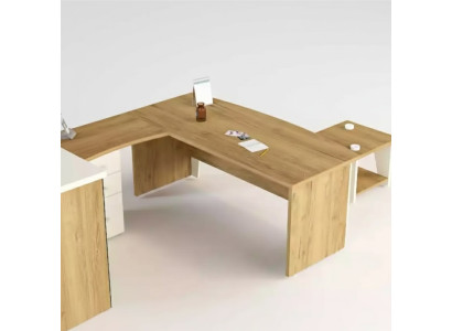 Escritorio de esquina marrón Diseño exclusivo para oficina Muebles de oficina para sala de trabajo