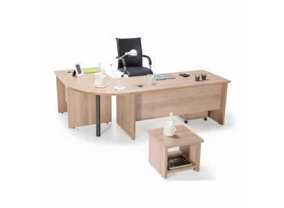 Escritorio en esquina, muebles de mesa, cómoda, mobiliario de oficina, práctica, muebles de consultorio, 3 piezas.