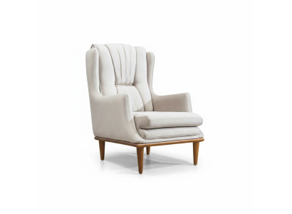 Sillón de alta calidad. Sillón blanco de lujo moderno para sala de estar. Nuevo.